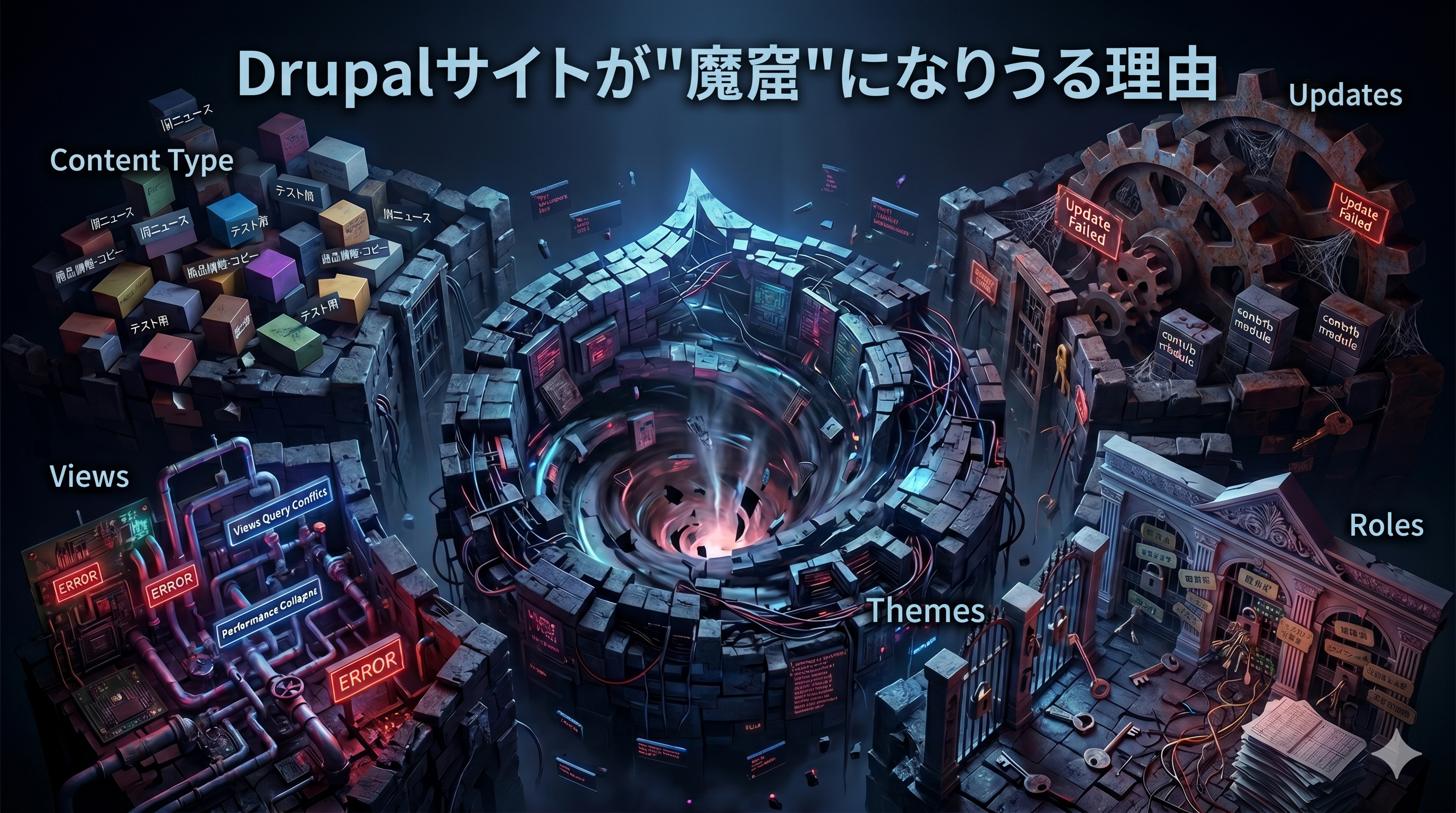Drupalサイトが"魔窟"になりうる理由